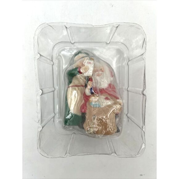 Mr & Mrs Claus Hallmark Ornament-1991 Checking His List-1992 Gift Exchange Lot 2 - Picture 2 of 8
